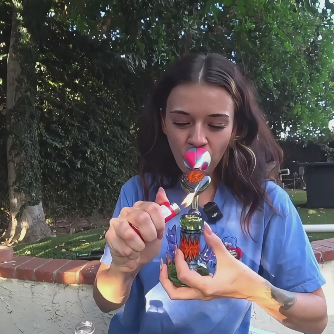 calibear HEADY WIGWAG BUBBLER-Premium borosilicate glass hand pipe from Calibear Glass. Ideal for dabbing, providing smooth hits and durability. Shop high-quality dab rigs, water pipes, bongs, erig glasses and glass smoking accessories at Calibear Glass. Elevate your smoking experience with a durable and stylish glass dab rig. Free shipping on all orders