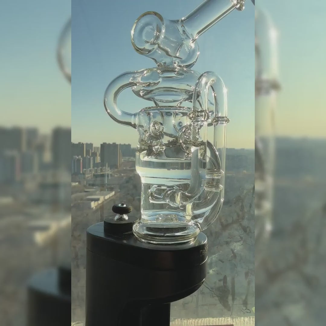 DUAL CHAMBER RECYCLER GLASS ATTACHMENT FOR DR.DABBER SWITCH 2 | CALIBEAR- Premium dr. dabber glass attachment from Calibear Glass. Ideal for dabbing, providing smooth hits and durability. Shop high-quality dab rigs, water pipes, bongs, erig glasses and glass smoking accessories at Calibear Glass. Elevate your smoking experience with a durable and stylish glass dab rig. Free shipping on all orders.