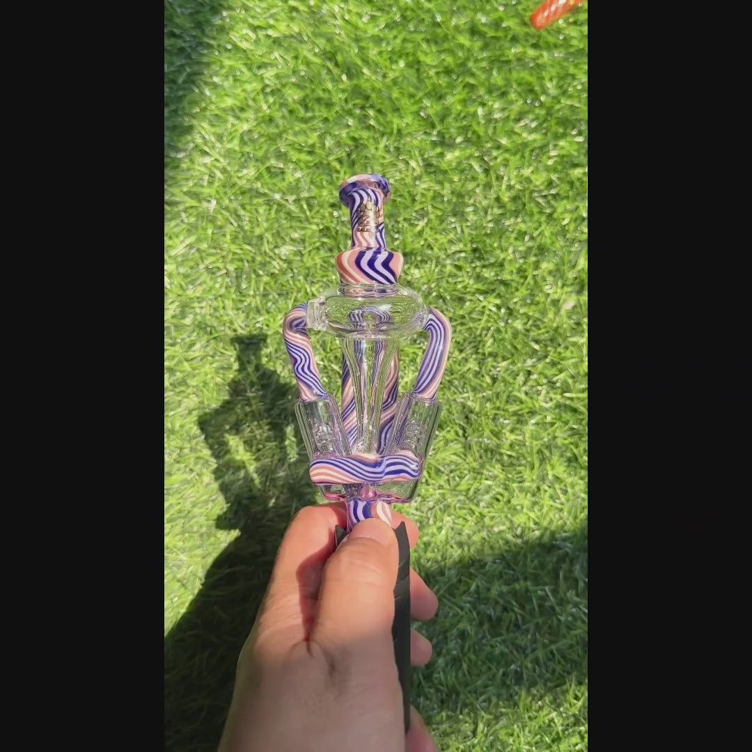 Custom Dual Jet Recycler Glass Mouthpiece for Dr. Dabber Ghost 2