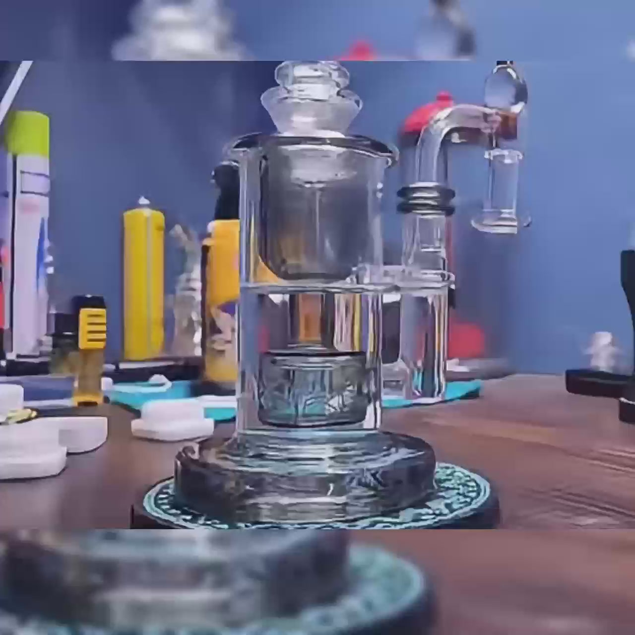 COLORED TORUS- Premium borosilicate glass dab rig from Calibear Glass. Ideal for dabbing, providing smooth hits and durability. Shop high-quality dab rigs, water pipes, bongs, erig glasses and glass smoking accessories at Calibear Glass. Elevate your smoking experience with a durable and stylish glass dab rig. Free shipping on all orders