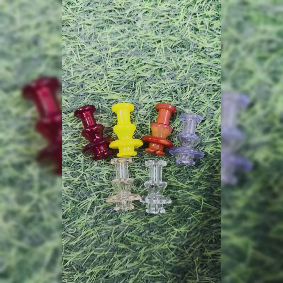 CALIBEAR COLOR GLASS AIRFLOW CAP FOR PIVOT - Premium borosilicate glass smoking accessories from Calibear Glass. Ideal for dabbing, providing smooth hits and durability. Shop high-quality dab rigs, water pipes, bongs, erig glasses and glass smoking accessories at Calibear Glass. Elevate your smoking experience with a durable and stylish glass dab rig. Free shipping on all orders
