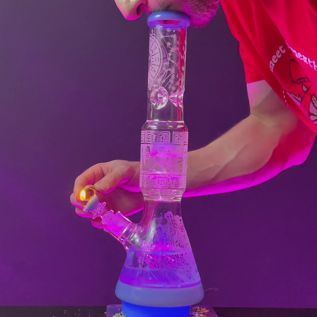 MATRIX PERC BEAKER BONG- Premium borosilicate glass water pipe, bong from Calibear Glass. Ideal for dabbing, providing smooth hits and durability. Shop high-quality dab rigs, water pipes, bongs, erig glasses and glass smoking accessories at Calibear Glass. Elevate your smoking experience with a durable and stylish glass dab rig. Free shipping on all orders