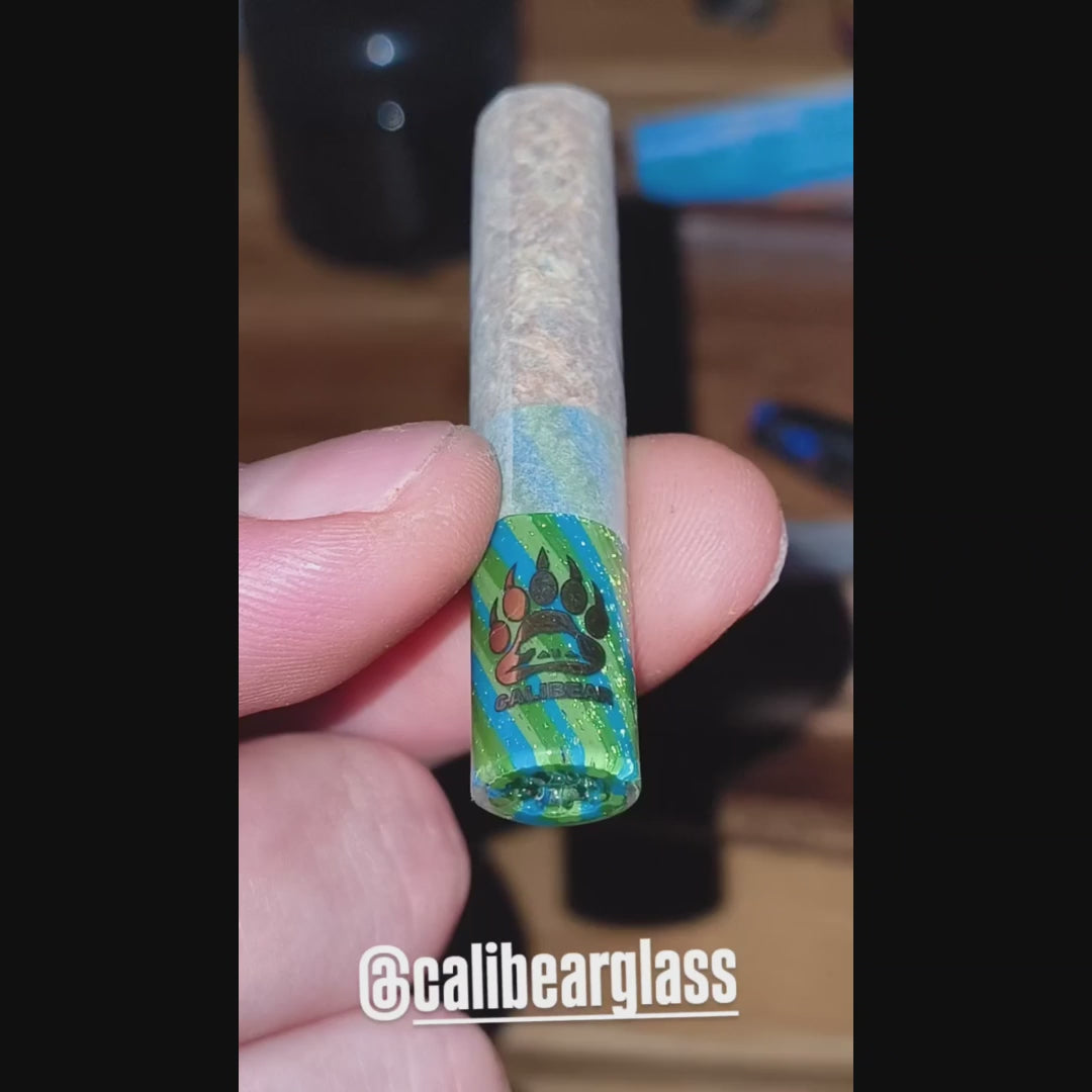 function video of CALIBEAR VORTEX GLASS FILTER TIPS- Premium borosilicate glass smoking accessories from Calibear Glass. Ideal for dabbing, providing smooth hits and durability. Shop high-quality dab rigs, water pipes, bongs, erig glasses and glass smoking accessories at Calibear Glass. Elevate your smoking experience with a durable and stylish glass dab rig. Free shipping on all orders.