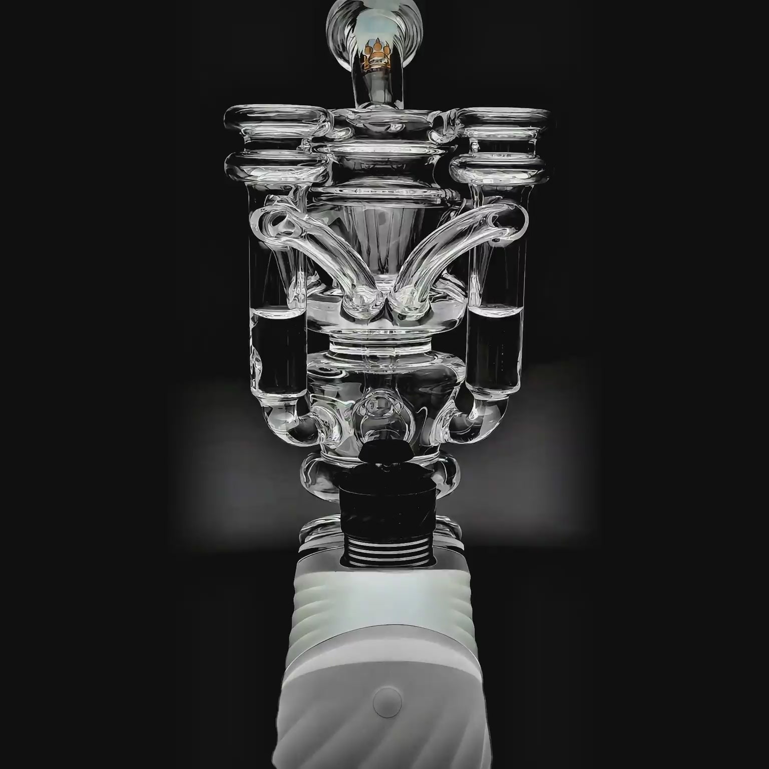 Calibear Triple Vortex Recycler Glass Attachment for Puffco Peak OG & PRO premium borosilicate triple recycler glass top