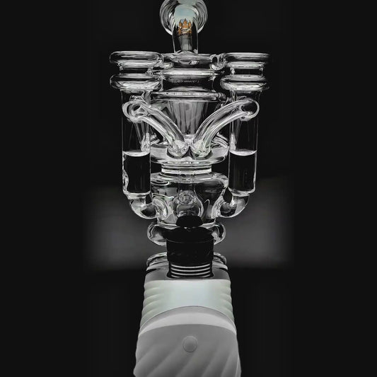 Calibear Triple Vortex Recycler Glass Attachment for Puffco Peak OG & PRO premium borosilicate triple recycler glass top