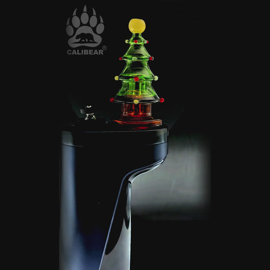 function video of CHRISTMAS TREE GLASS TOP ATTACHMENT FOR DR. DABBER SWITCH 2- Premium dr. dabber glass attachment from Calibear Glass. Ideal for dabbing, providing smooth hits and durability. Shop high-quality dab rigs, water pipes, bongs, erig glasses and glass smoking accessories
