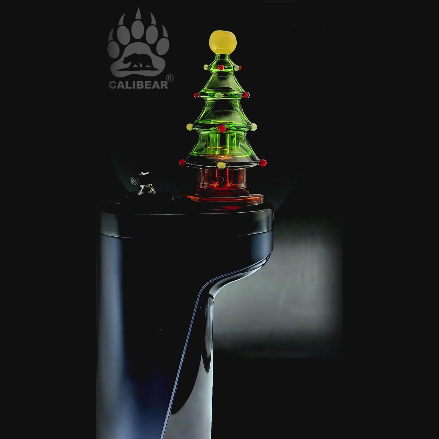 function video of CHRISTMAS TREE GLASS TOP ATTACHMENT FOR DR. DABBER SWITCH 2- Premium dr. dabber glass attachment from Calibear Glass. Ideal for dabbing, providing smooth hits and durability. Shop high-quality dab rigs, water pipes, bongs, erig glasses and glass smoking accessories