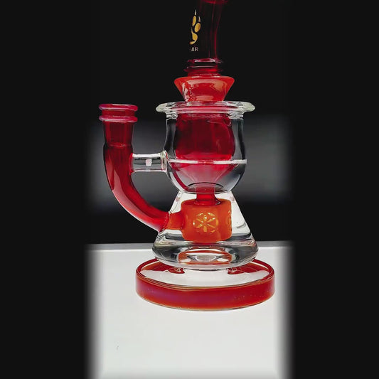 CURVY TORUS- Premium borosilicate glass dab rig from Calibear Glass. Ideal for dabbing, providing smooth hits and durability. Shop high-quality dab rigs, water pipes, bongs, erig glasses and glass smoking accessories at Calibear Glass. Elevate your smoking experience with a durable and stylish glass dab rig. Free shipping on all orders.