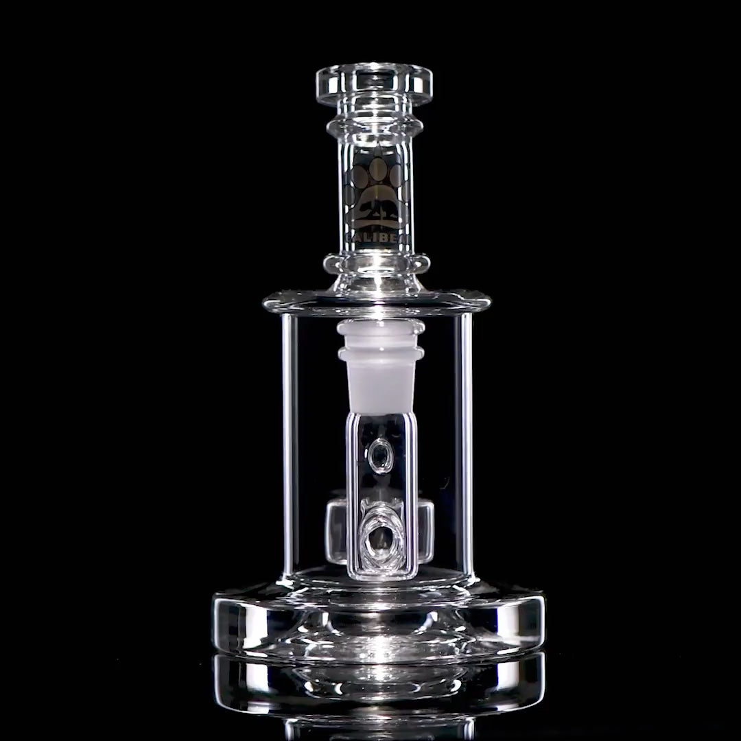 Calibear 6.5 inch Colored Mini Can Dab Rig with Flower of Life Percolator and 14.5mm Joint