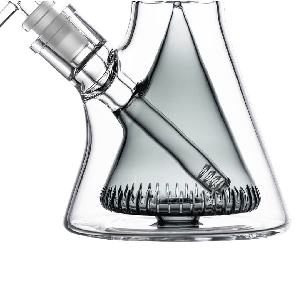 Calibear 16 inch Sol Collins Beaker Bong featuring a Collins downstem percolator, quad Seed of Life (SOL) perc, and smoke-tinted glass accents.