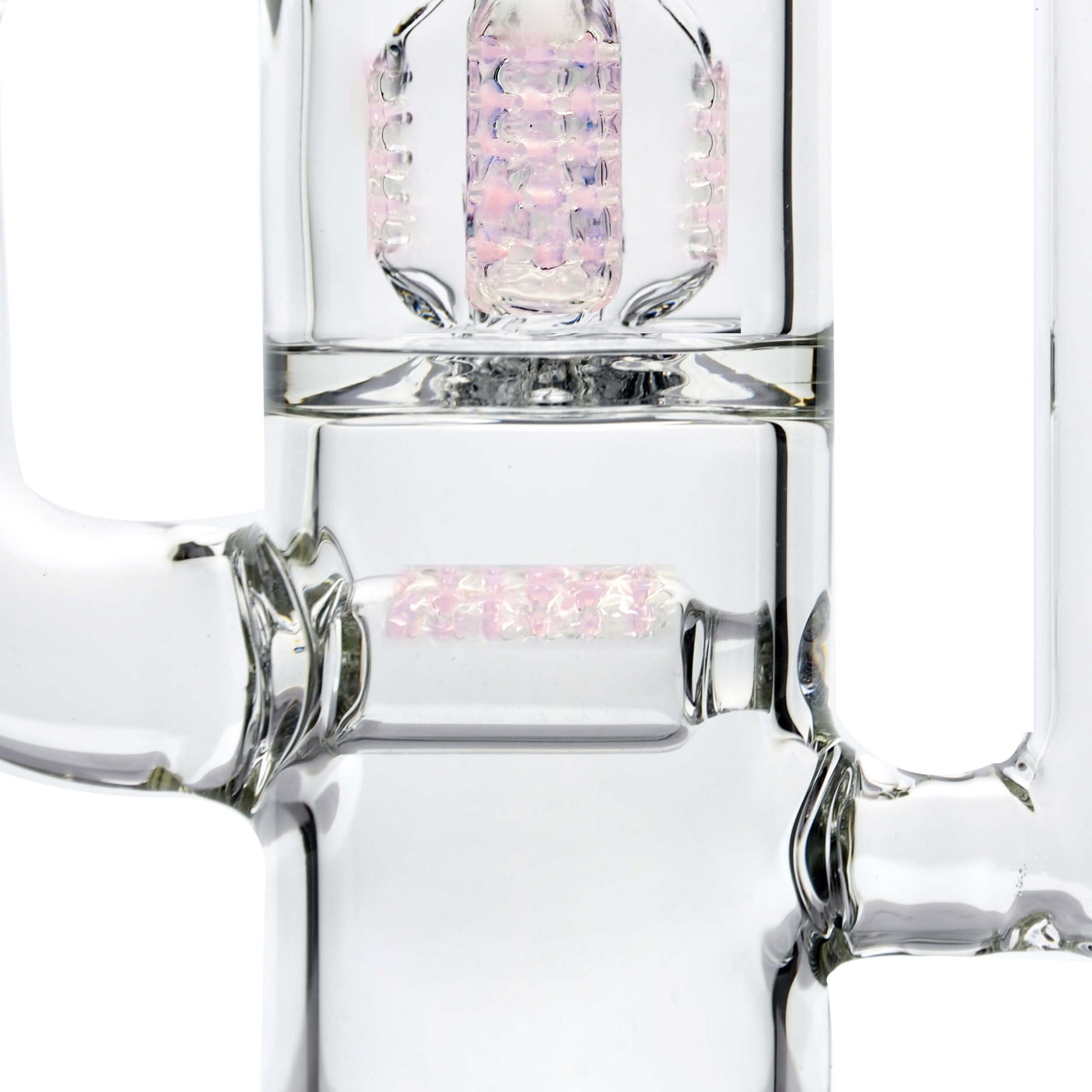 Calibear 16 inch Treecycler glass water pipe with dual internal treecycler percolators, kingstem perc, and lime green accents.