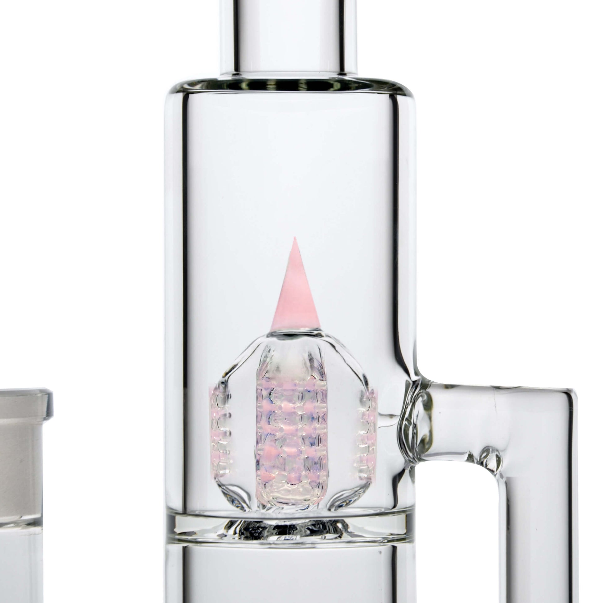 Calibear 16 inch Treecycler glass water pipe with dual internal treecycler percolators, kingstem perc, and lime green accents.