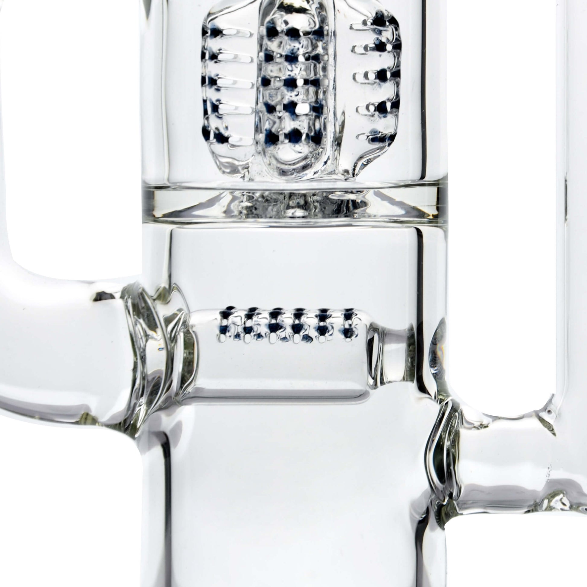 Calibear 16 inch Treecycler glass water pipe with dual internal treecycler percolators, kingstem perc, and lime green accents.