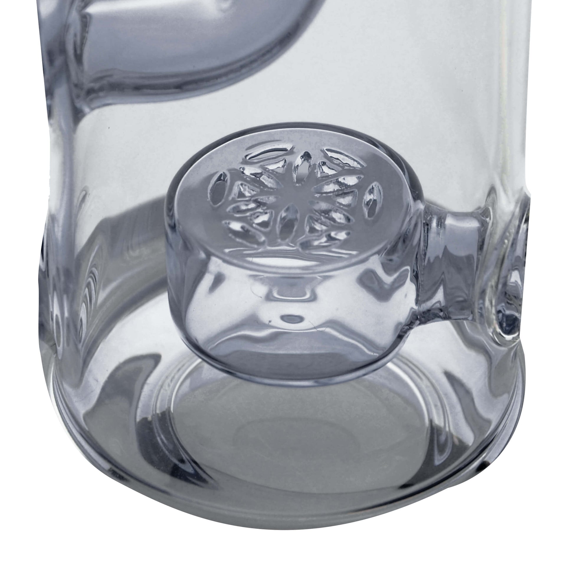 Calibear Ballsphere Dab Rigs in multiple colors including clear, purple, pink, green, blue, and smoke grey featuring the Seed of Life perc and spherical chamber.