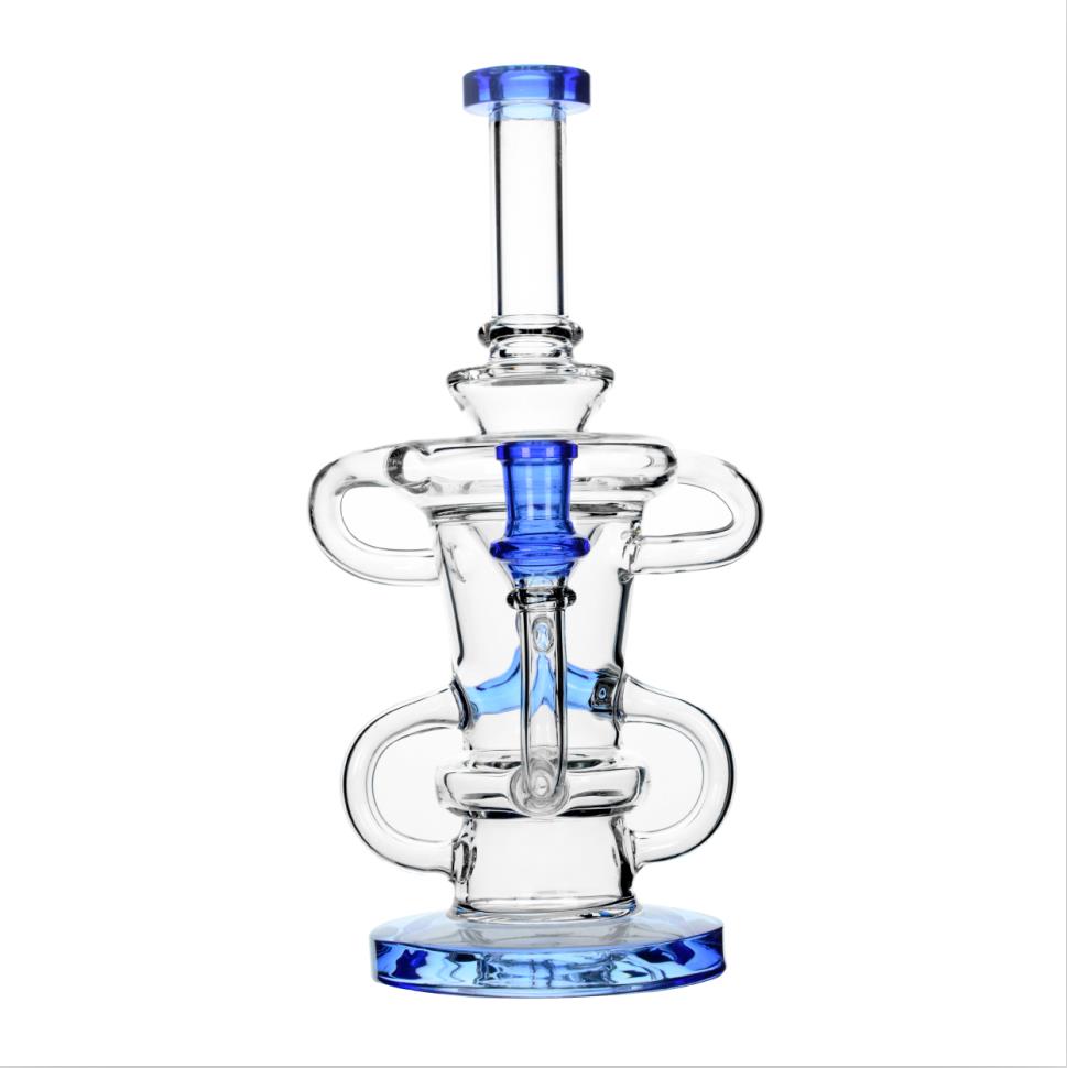 Calibear Heady Wigwag Glass Attachment for Puffco Peak and Pro featuring colorful wigwag designs and an encased opal.