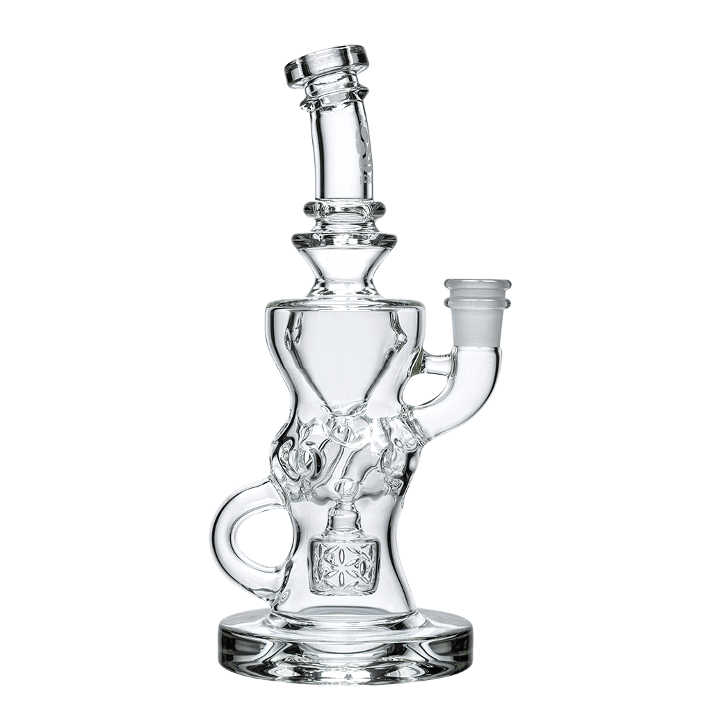 Calibear Seed-of-Life FTK Recycler Dab Rig (14mm) Handcrafted Borosilicate Glass Gallery showcase view 11 highlighting functional glass details