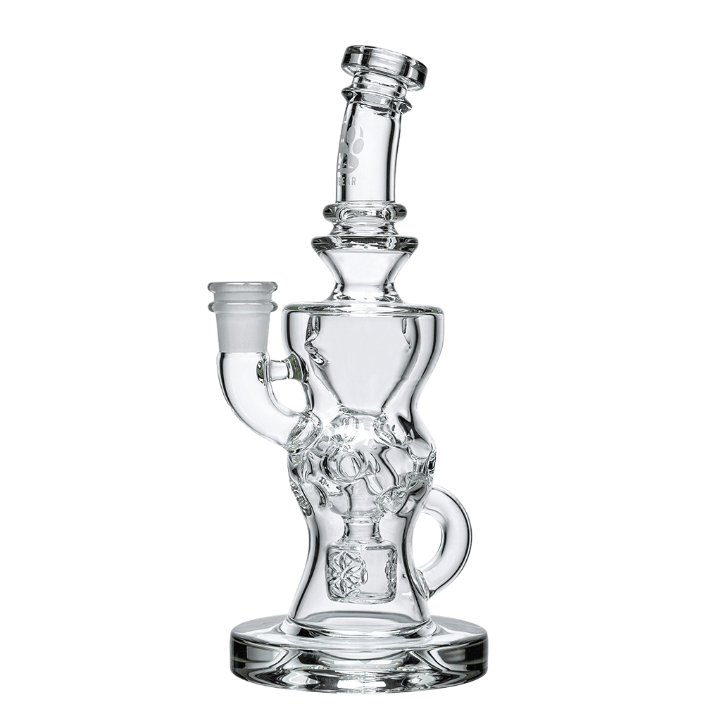 Calibear Seed-of-Life FTK Recycler Dab Rig (14mm) Handcrafted Borosilicate Glass Gallery showcase view 10 highlighting functional glass details