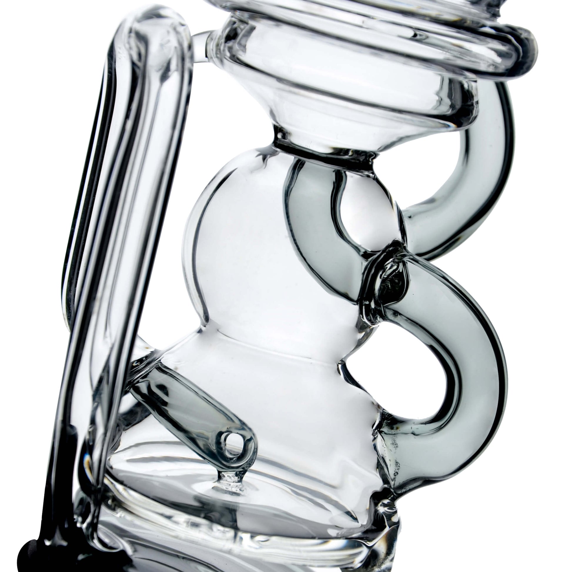 CaliBear Mini Recycler Glass Attachment for Puffco Peak and Peak Pro in Blue and Green