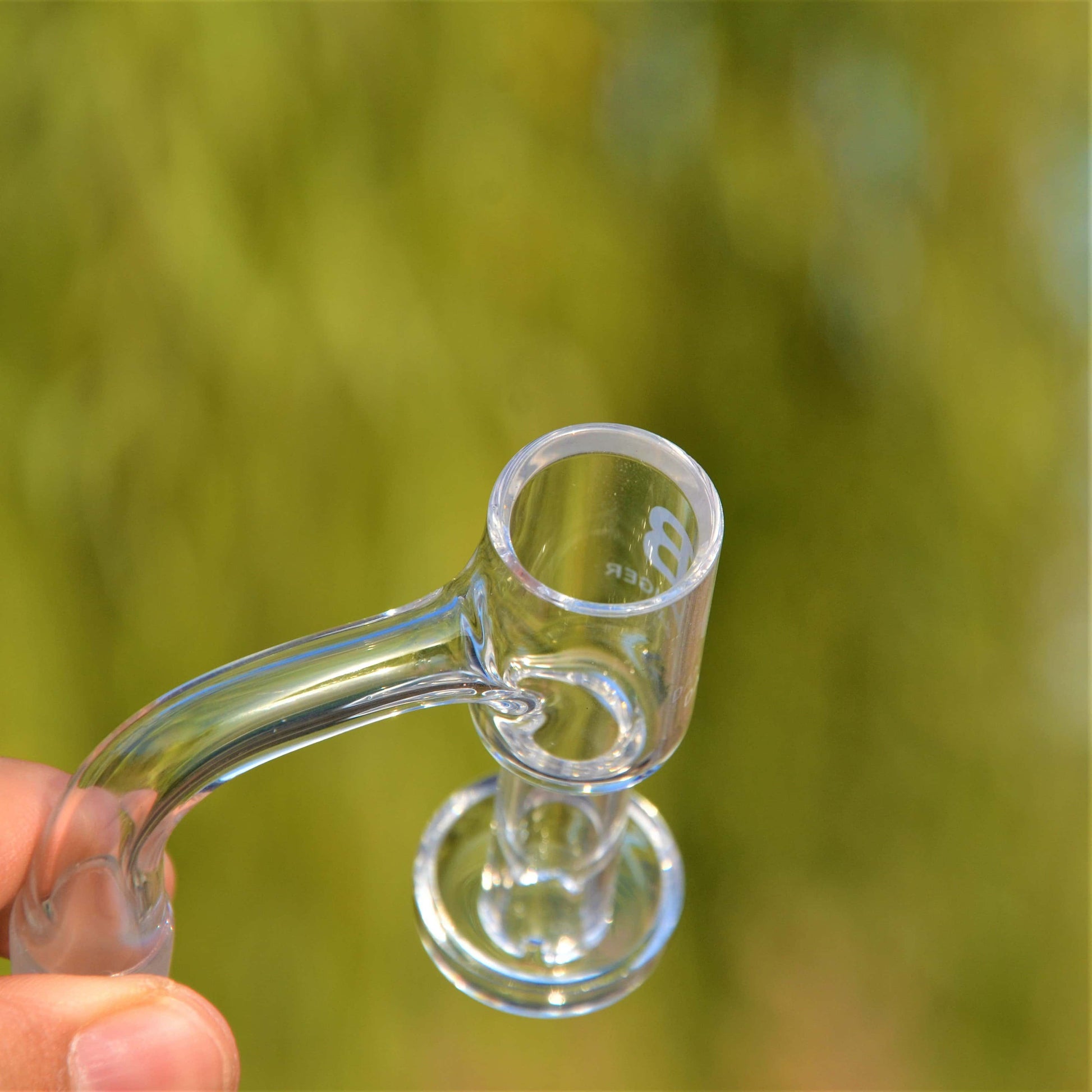 Calibear Premium Full Weld Mini Terp Slurper Quartz Banger with 25mm Vacuum Dish and Seamless Joint